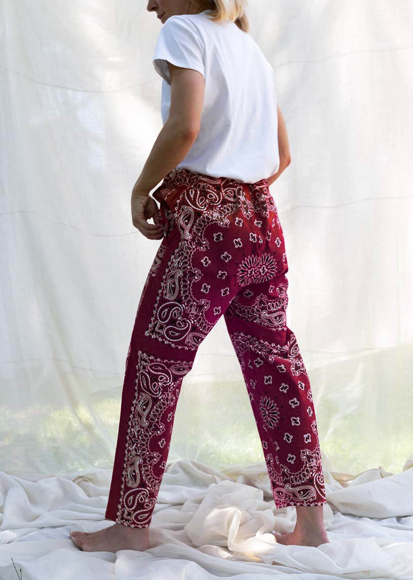 Skinny Bandana Print Suit Trouser | boohooMAN USA