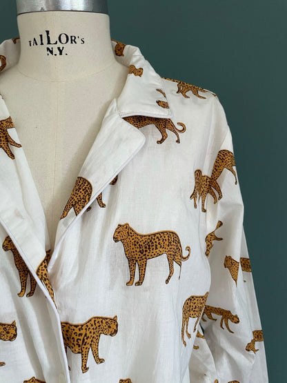 Bohemia Couture Gem Shirt Leopard White